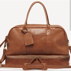 Sole Society Brown Leather Duffel Bag